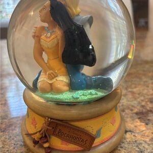 Disney Pocahontas Globe with Gold and Blue Accents